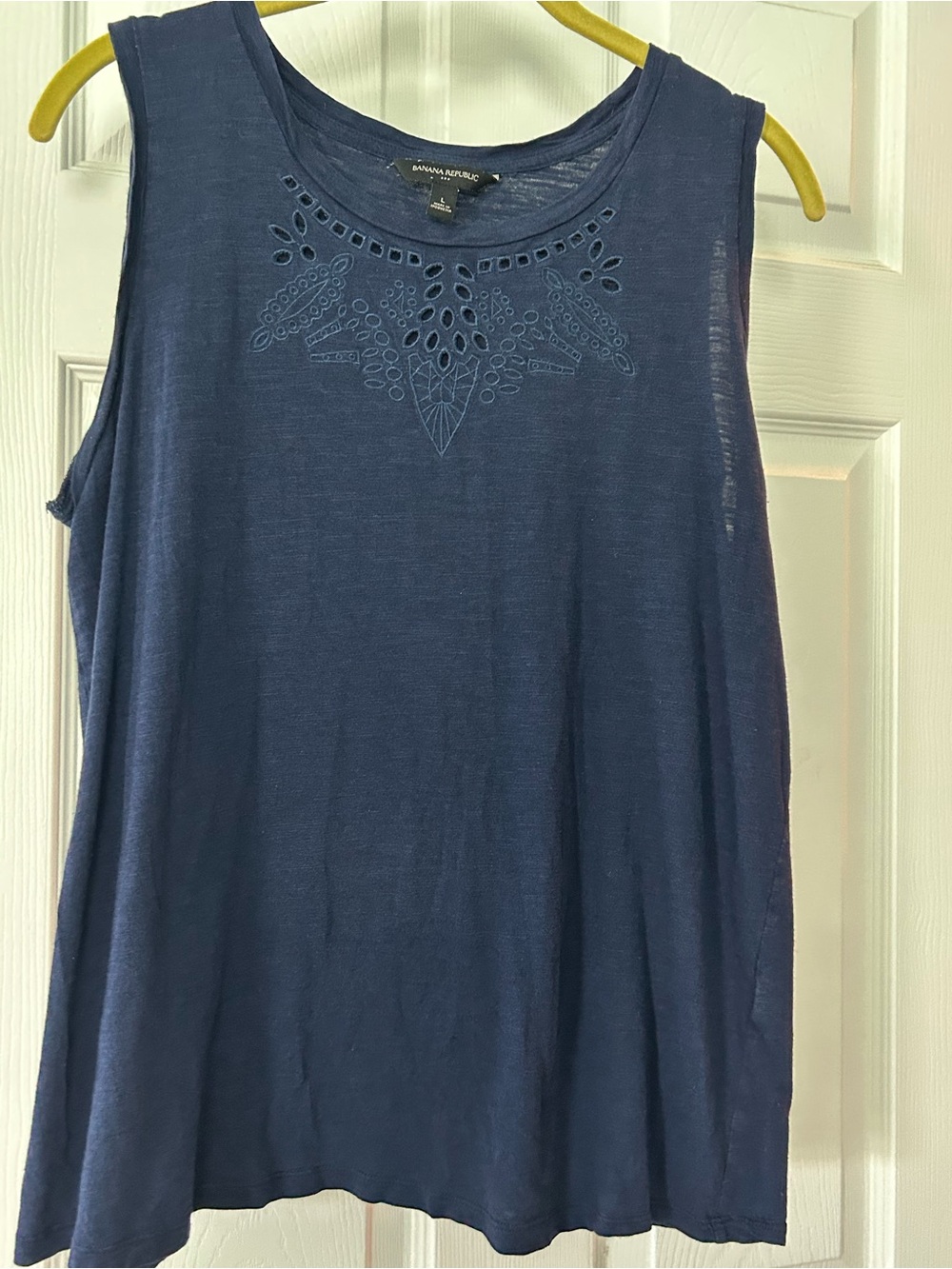 Banana Republic Navy Blue Sleeveless Tank Top